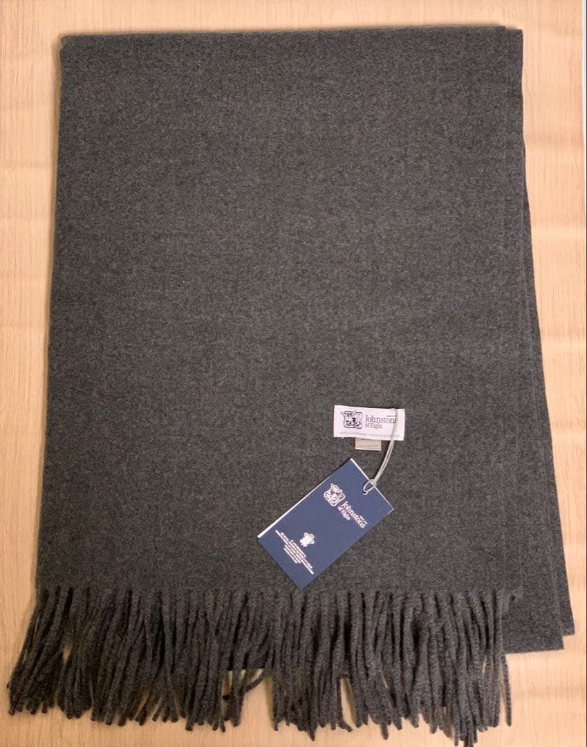 m*o様 ジョンストンズ カシミア100%大判ストール マフラー グレー