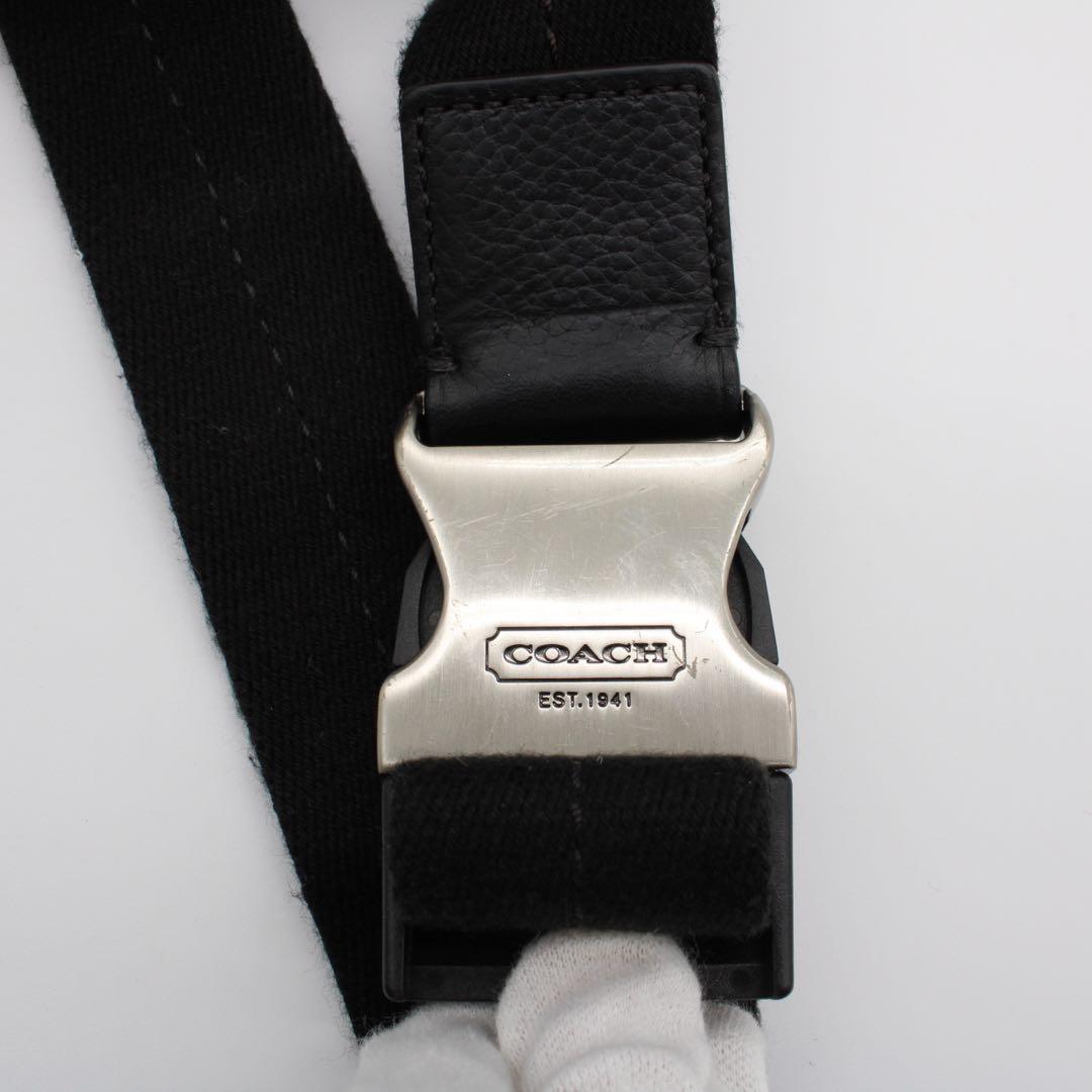 【美品】COACH ボディバッグ スリングバッグ ミニバック レザー ブラック