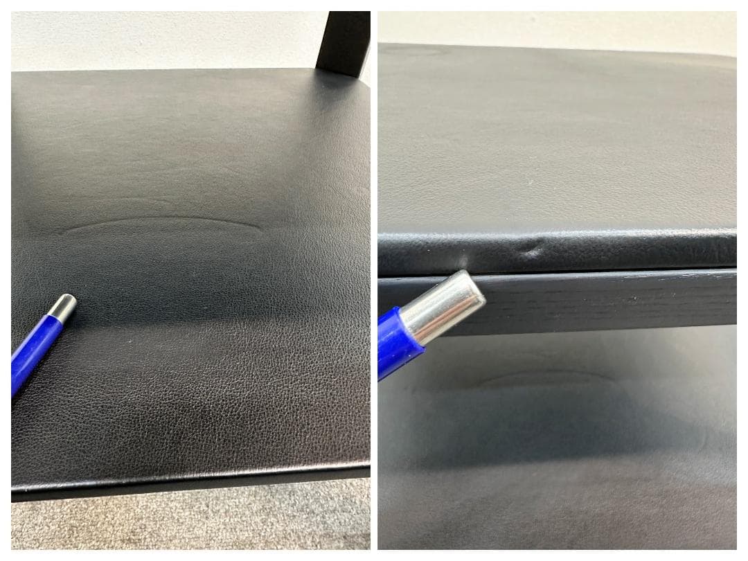 ■アルフレックス■モンテベロ　サイドテーブル　天板革張り込み仕様＆棚板付き