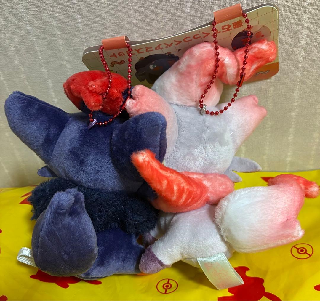 【新品】 磁石でくっつくペアマスコット にたものどうし ゾロア＆ヒスイゾロア