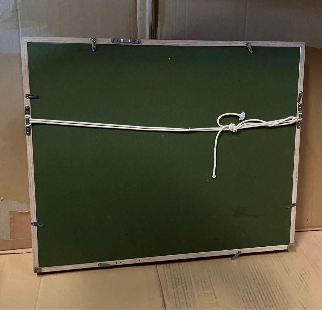 白い花と海の景色絵