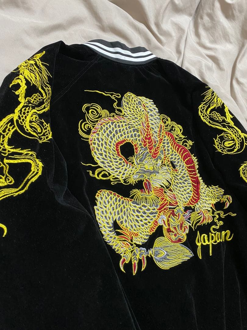 90s 美品 別珍 日本限定 スカジャン 龍 vintage