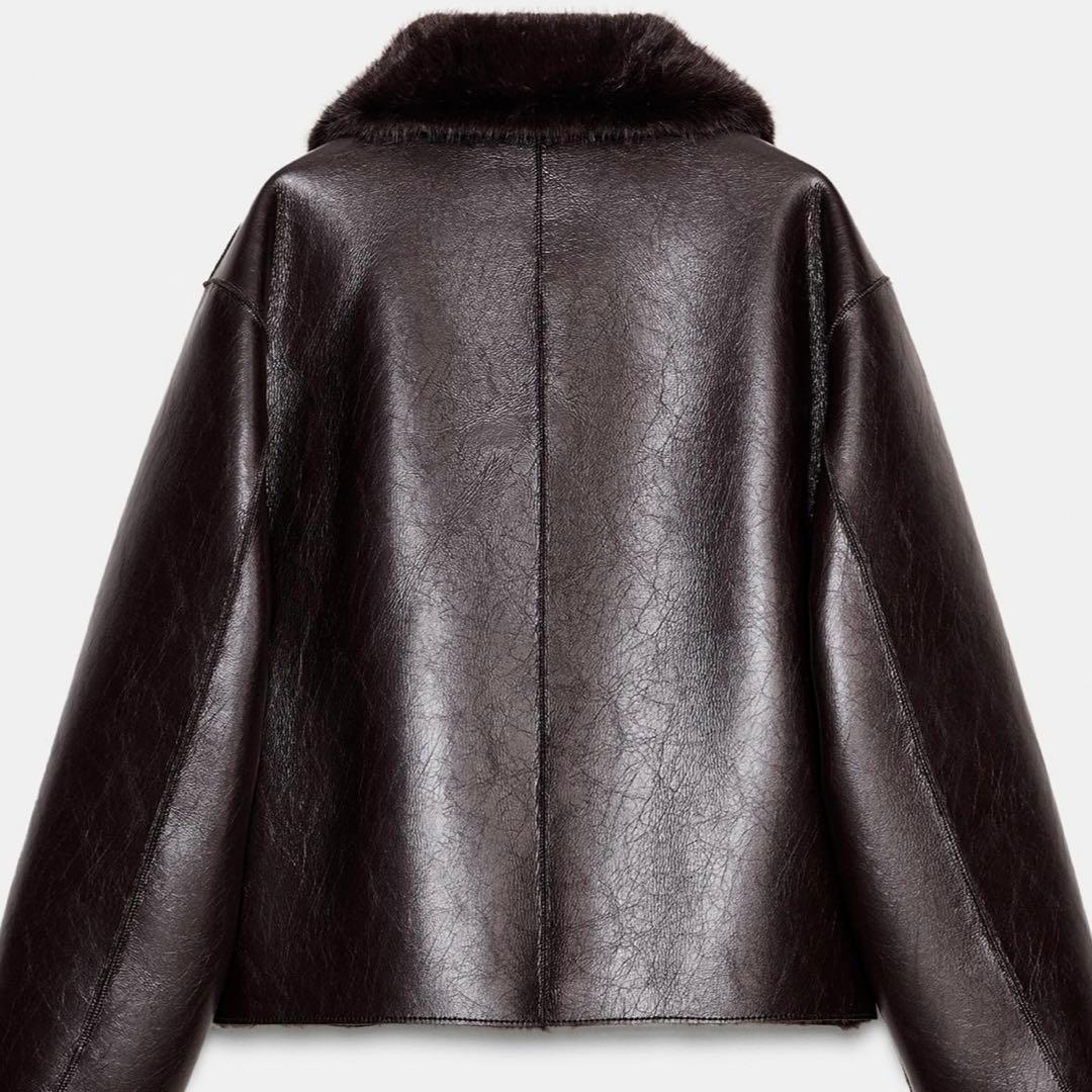 ZARA リバーシブル ダブルフェイス フェイクレザージャケット