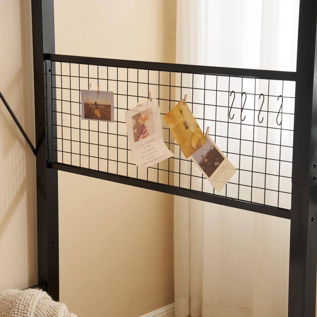 赤字価格！コンセント付きシステムベット(S)スチール 耐震　BLACK