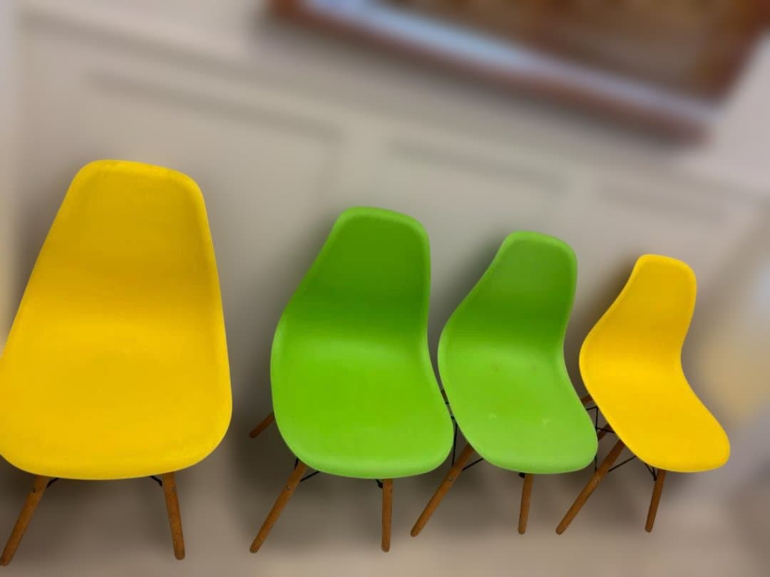 カラフルエルゴノミックチェア4脚セット