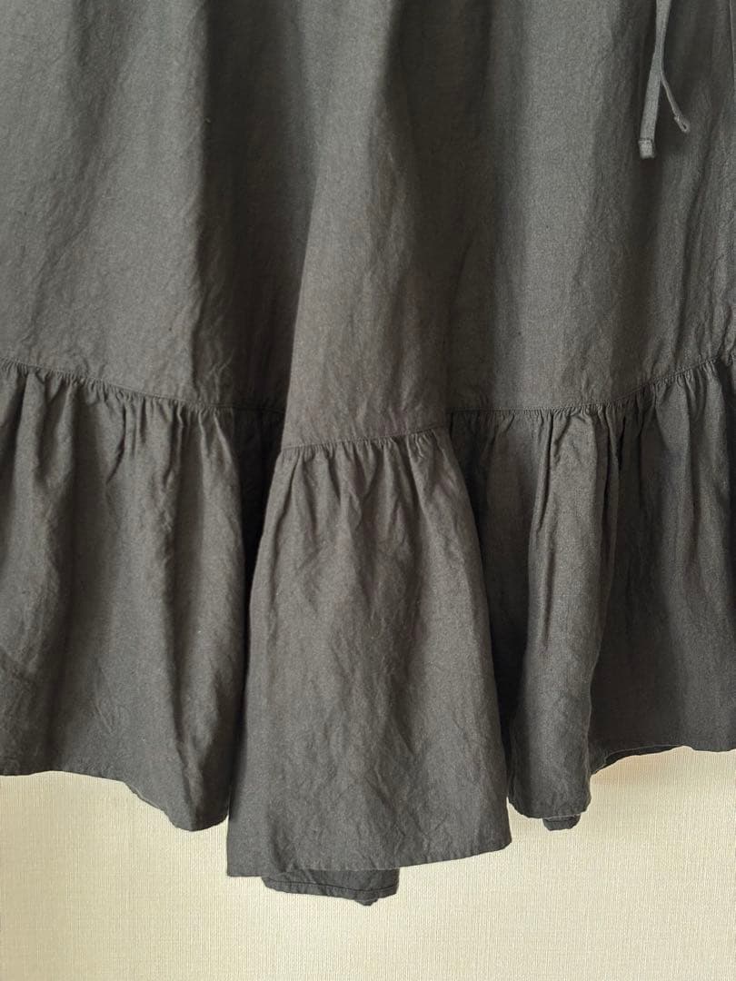 【新品】45R インド度詰リネンの ラッパー キュロット パンツ / 完売色