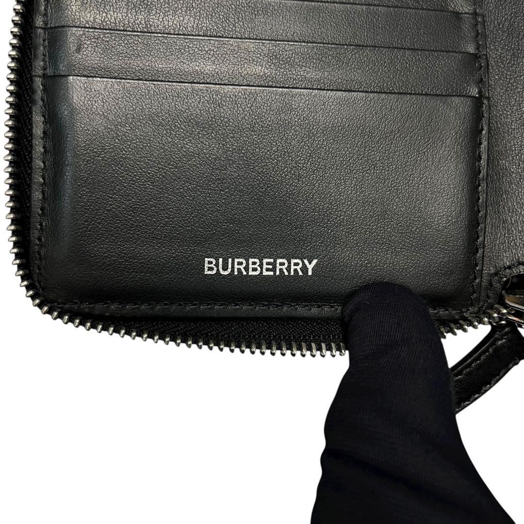 希少✨バーバリー 二つ折り財布 ダニエルズ ノバチェック レザー ブラック