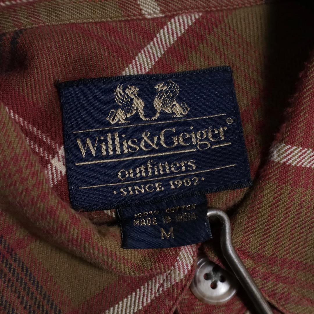 WILLIS&GEGEIGEER シャツ 長袖 90s バーガンディー 美品