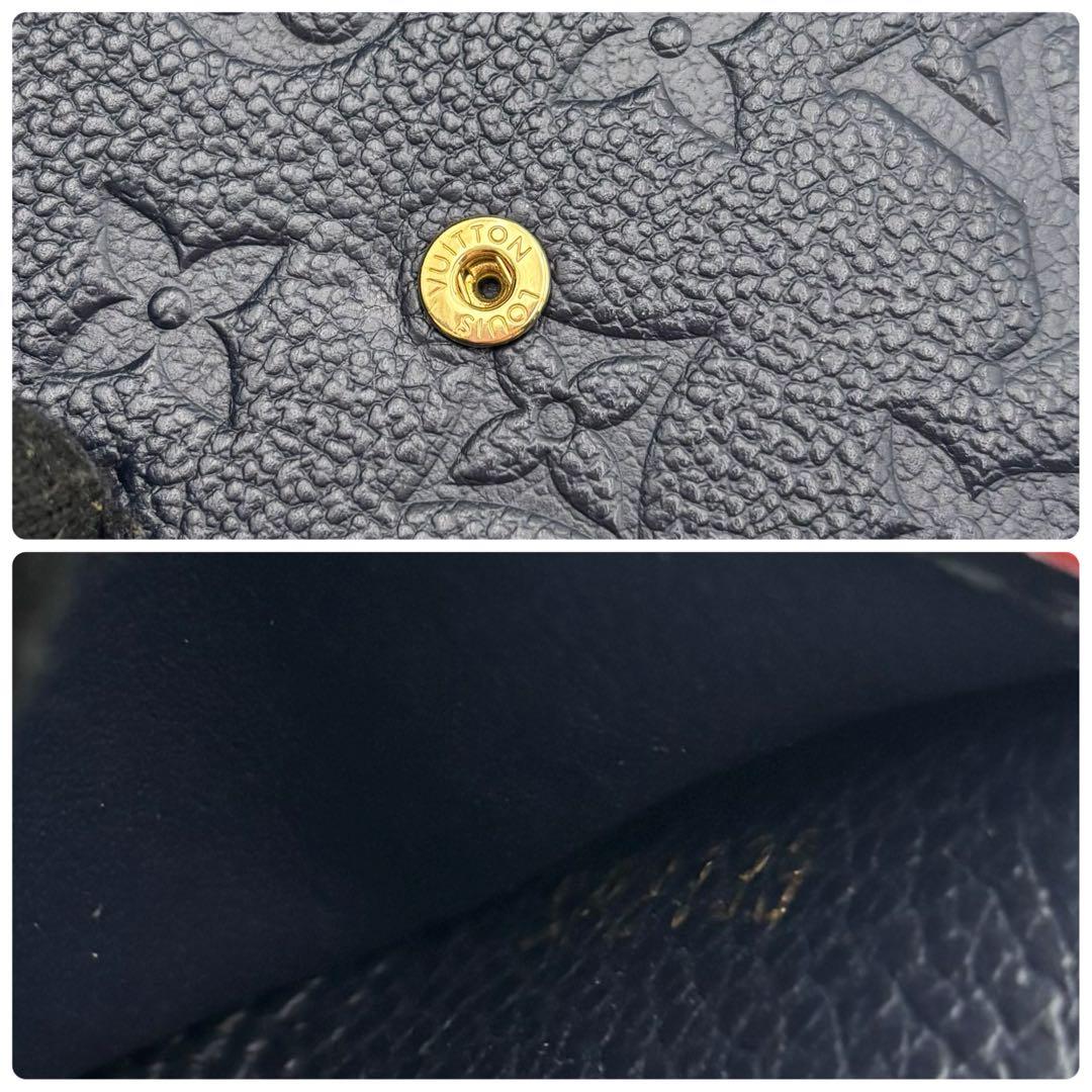 極美品　ヴィトン ポルトフォイユ ヴィクトリーヌ アンプラント　紺