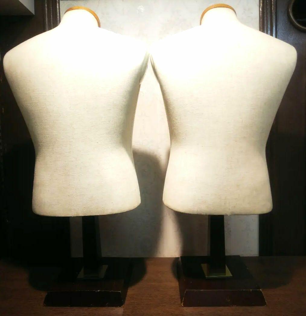 メンズ 上半身 トルソー マネキン 土台付き 2体セット