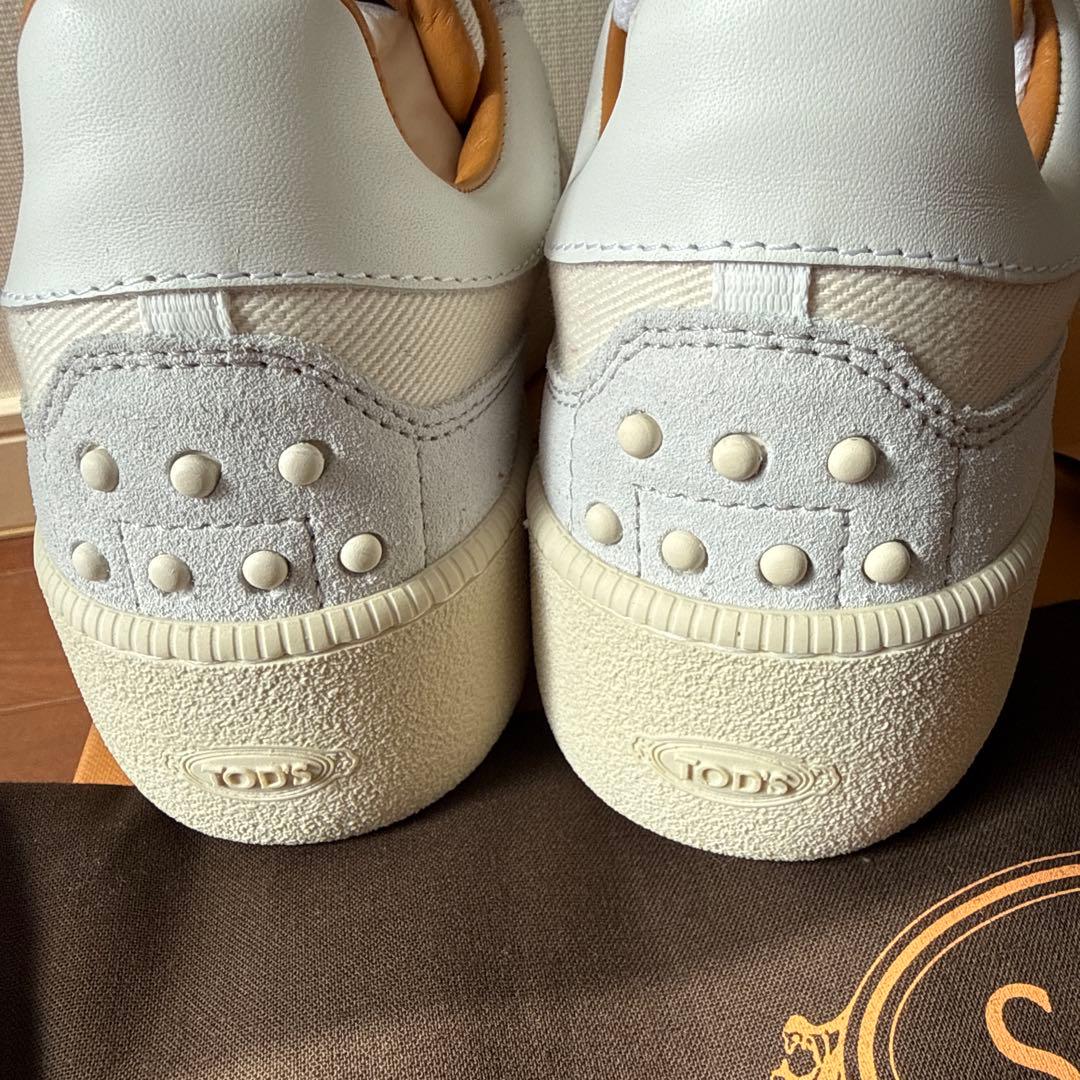 ラスト1点　TOD'Sレザースニーカー ホワイト/ブラウン　36新品
