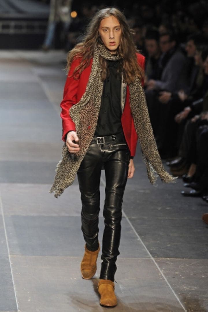 サンローランパリ エディ2013AW ベイビーキャット ストール カシミアシルク