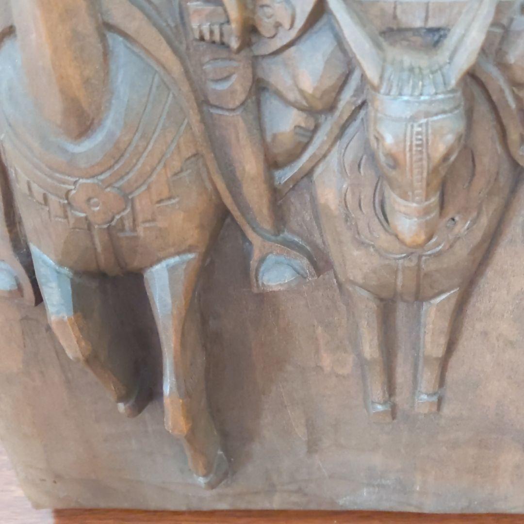 ドン・キホーテとサンチョパンサ 素晴らしい手彫り 壁掛け　激レア　存在感抜群