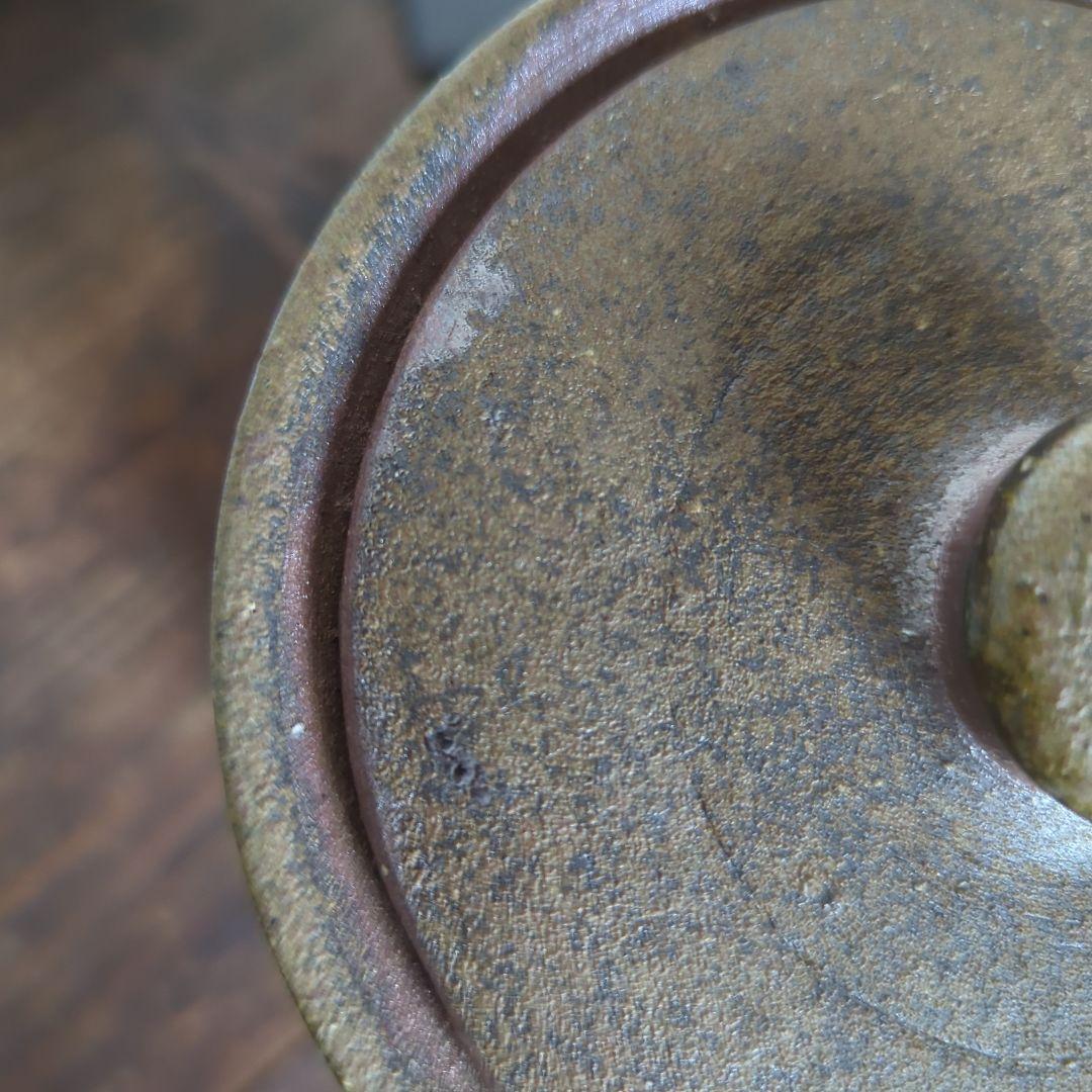 骨董品　陶芸　茶道具　備前焼　水指 細水指　宝山窯　森善一郎（陶号　宝山）