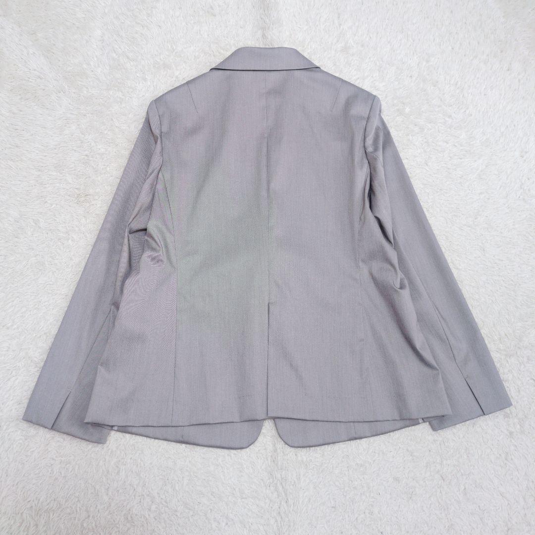 23区　スーピマシャンブレー　パンツスーツ　セットアップ　グレー　大きいサイズ