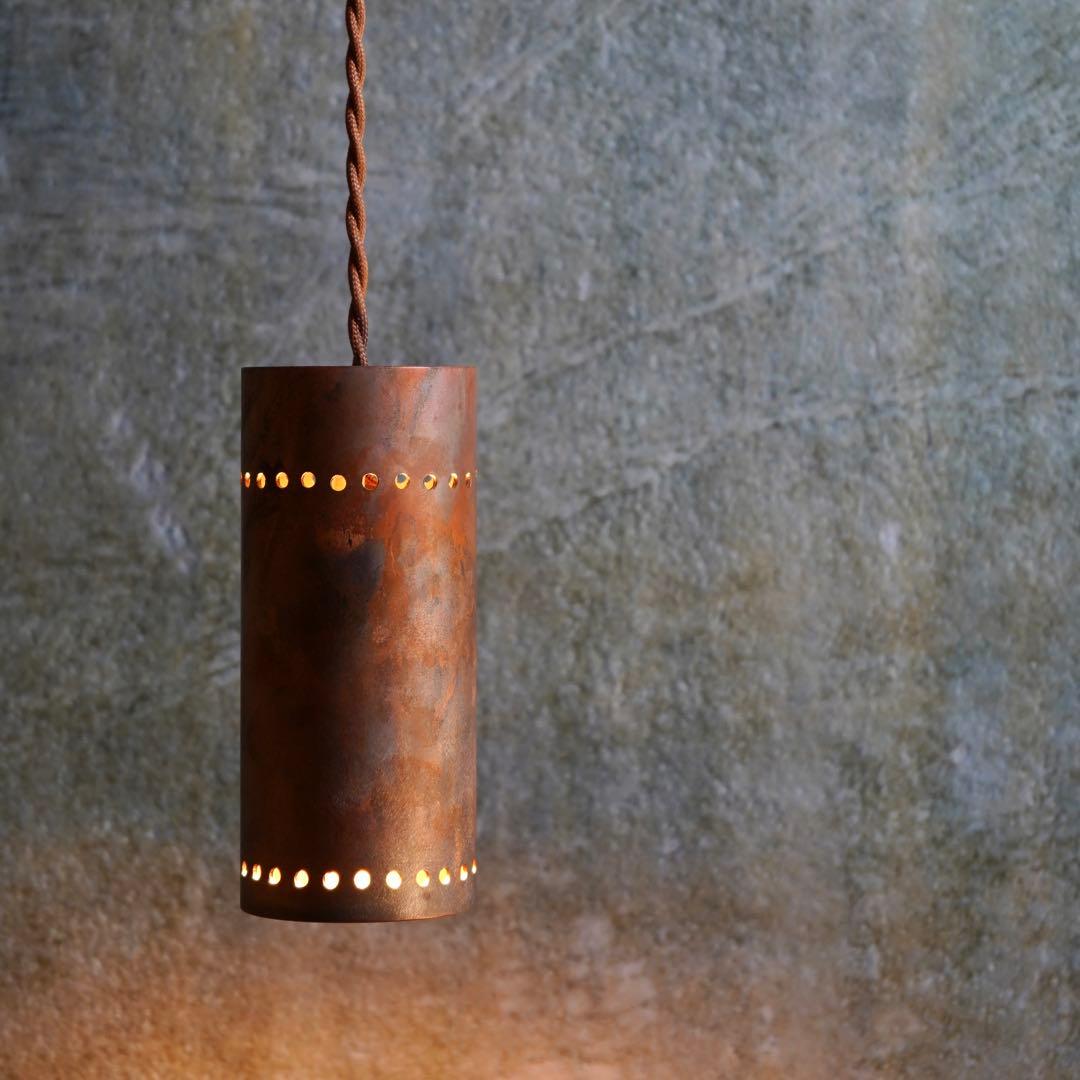 【一点物】筒-tutu- (銅のペンダント照明器具)