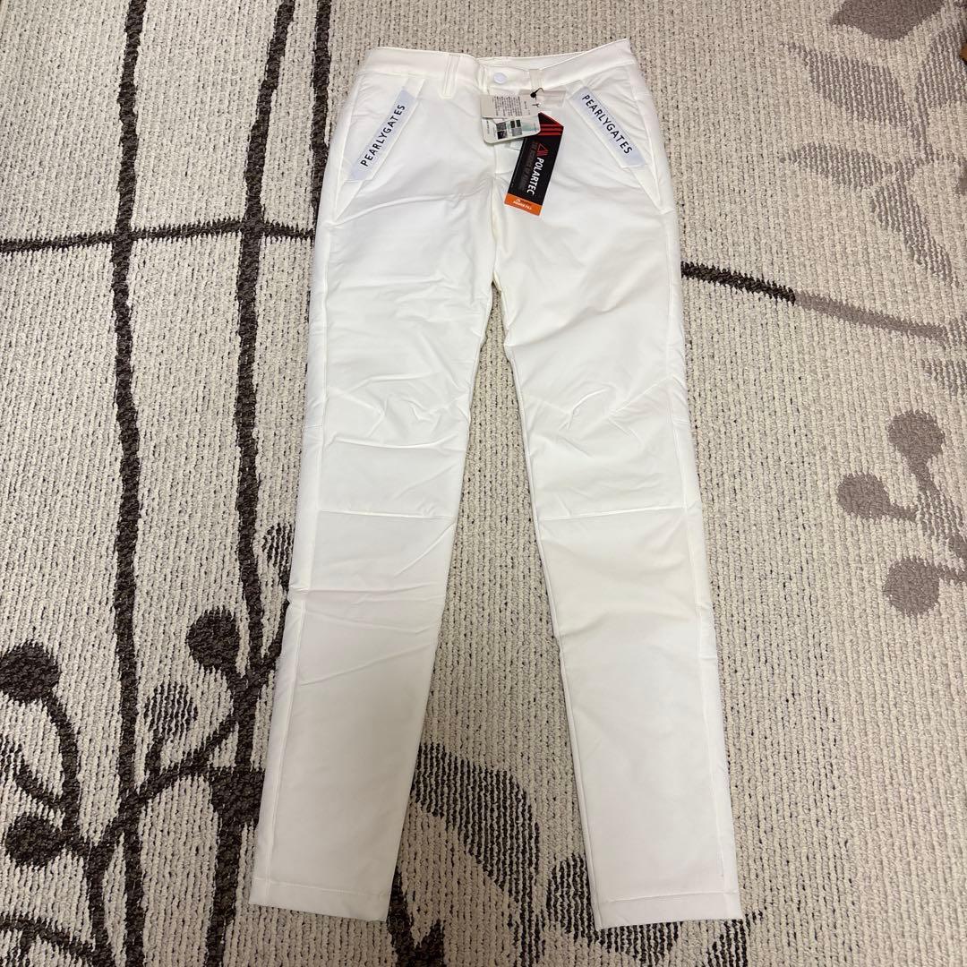 PEARLY GATES 中綿入れ防寒　ダウンレディースストレッチパンツ白ゴルフ