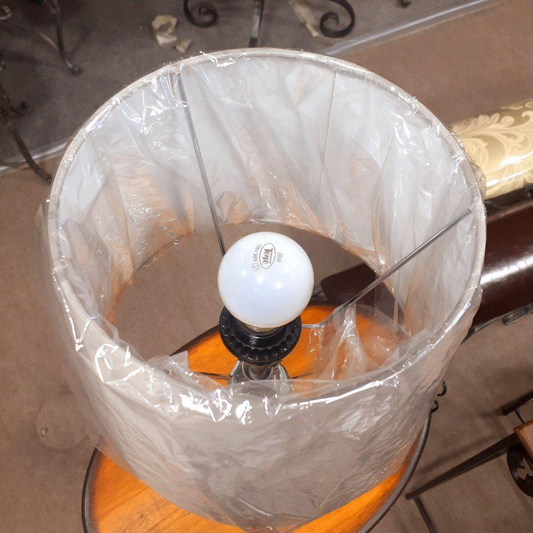 輸入雑貨　北欧　『球体ガラス・シェードランプ』　卓上　グレー