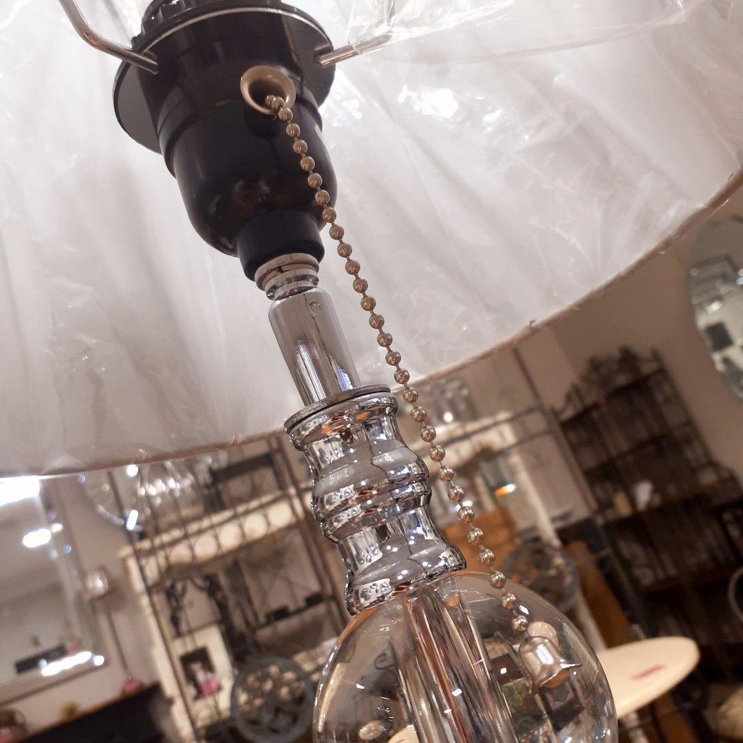 輸入雑貨　北欧　『球体ガラス・シェードランプ』　卓上　グレー