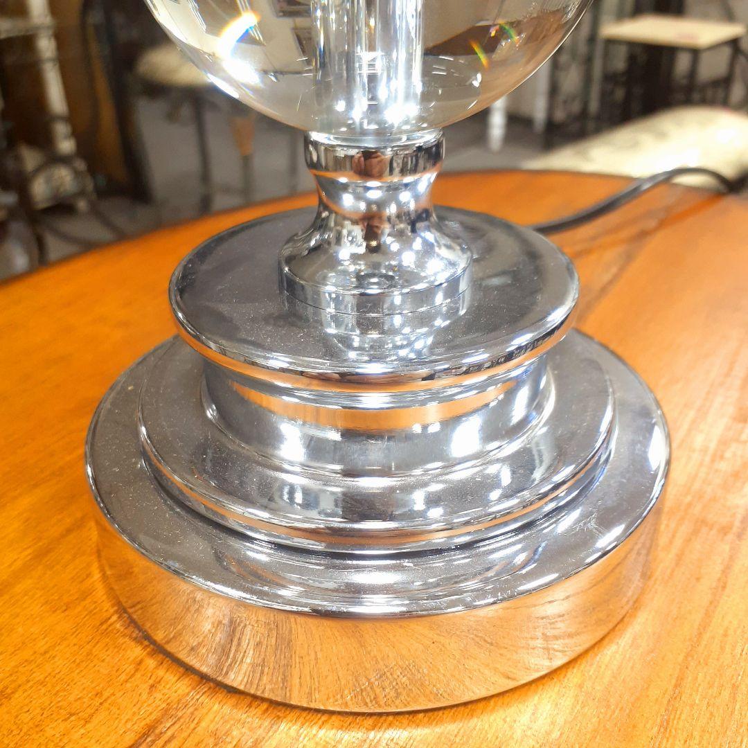 輸入雑貨　北欧　『球体ガラス・シェードランプ』　卓上　グレー