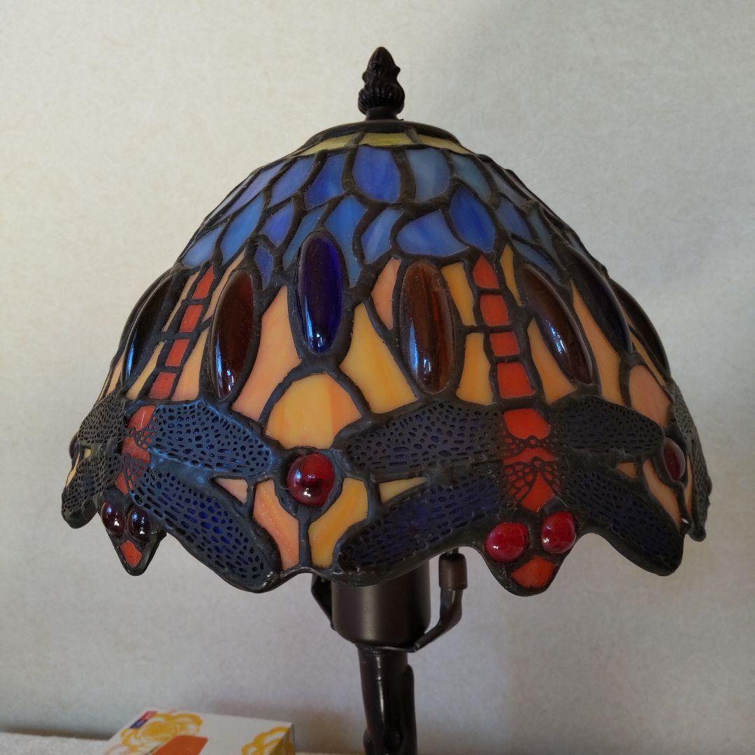 小型ステンドグラス ランプ　トンボ ドラゴンフライ