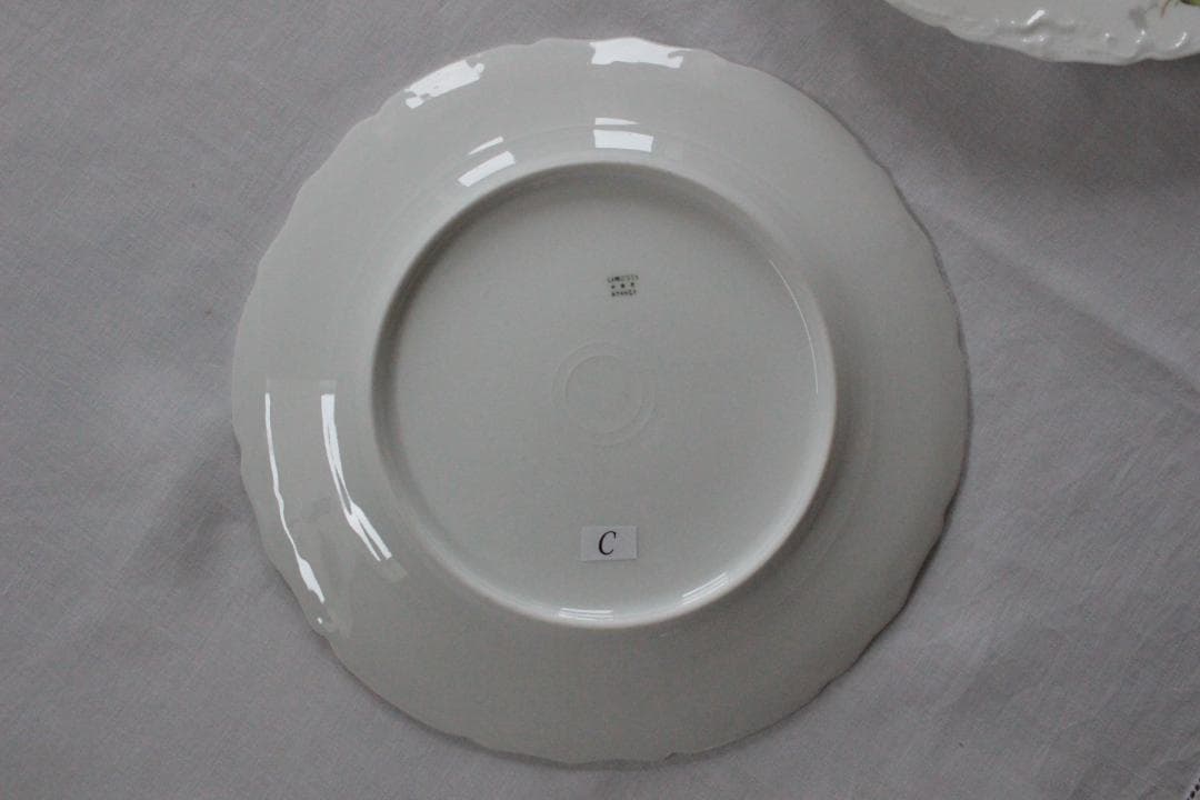 maman様2枚おまとめ　Limoges【リモージュ】スミレのデザートプレート