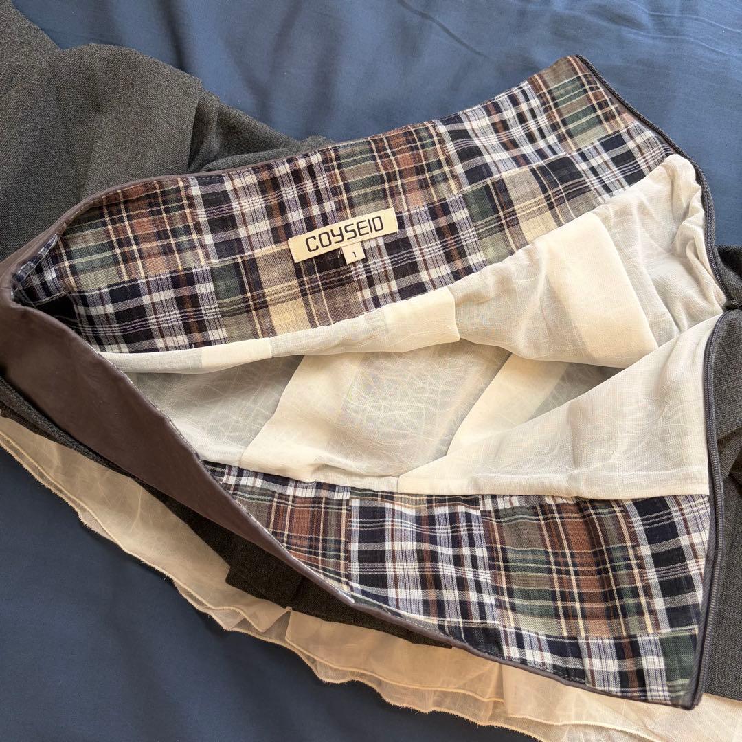 【正規品】coyseio プリーツスカート ダークグレー 1size