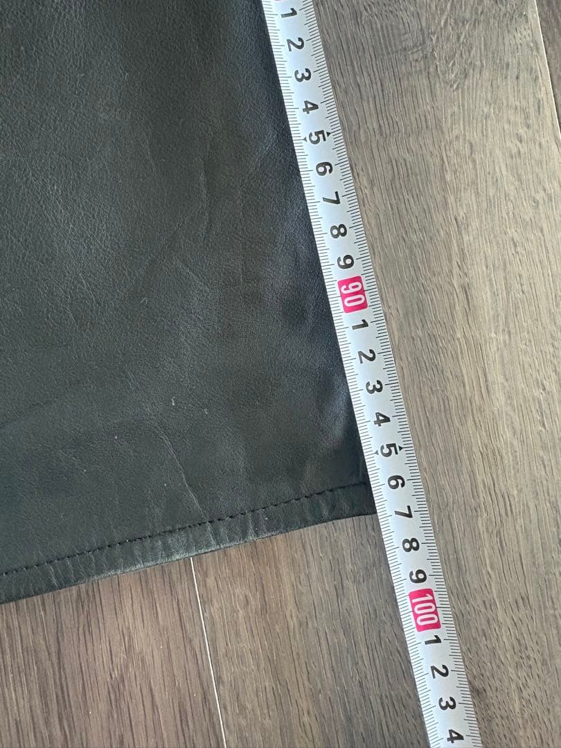 希少 OLD GAP ストレート レザーパンツ 本革 黒 ギャップ ビンテージ