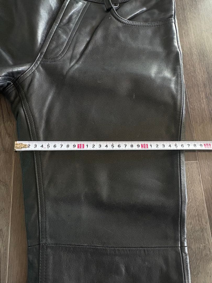 希少 OLD GAP ストレート レザーパンツ 本革 黒 ギャップ ビンテージ