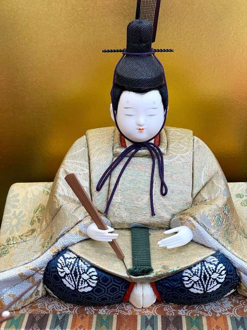 【百貨店購入】雛人形　親王飾り　江戸木目込　柿沼東光作　付属品完備❣️