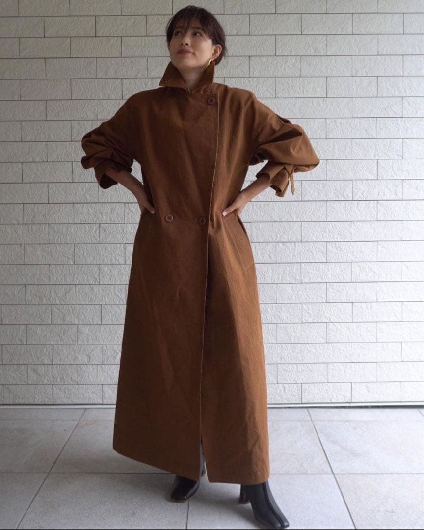 ETRÉ TOKYO ヘリンボーンオーバーサイズコート