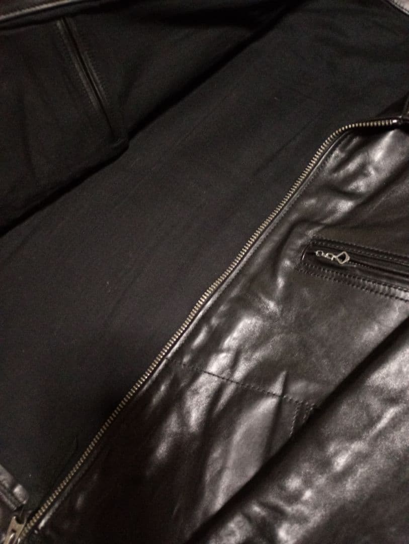 馬革 ホースハイドレザー　シングルライダースジャケット