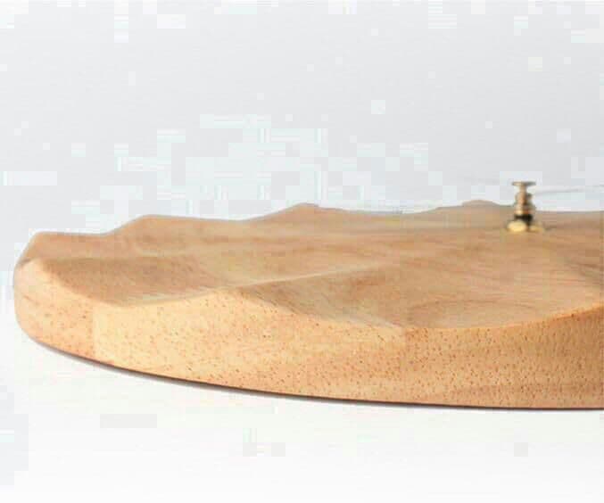 新品 無音壁掛け時計 ウェイブウッドモダン北欧H2