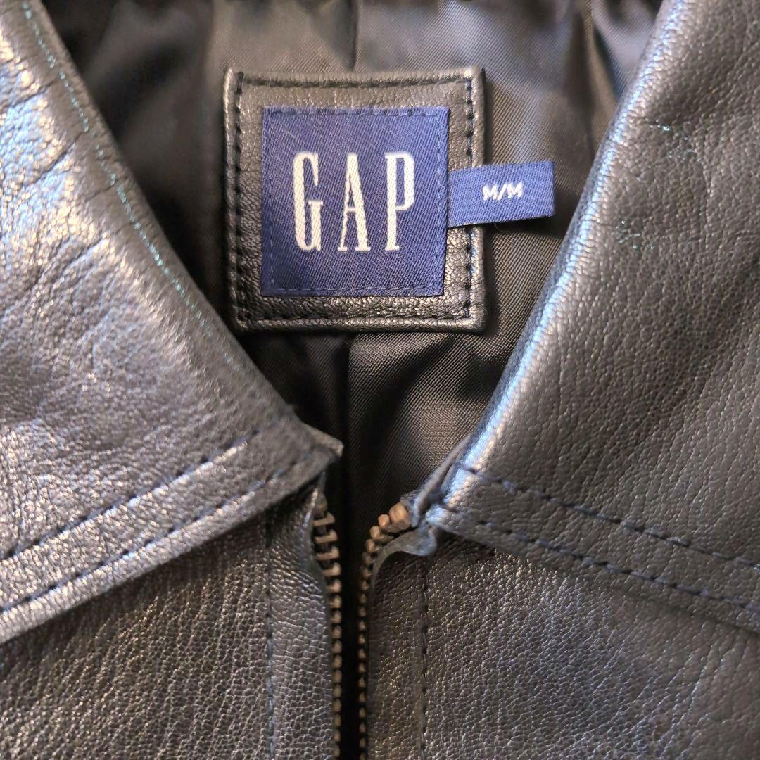 OLD GAP ギャップ シングルレザージャケット ブラック ヴィンテージ