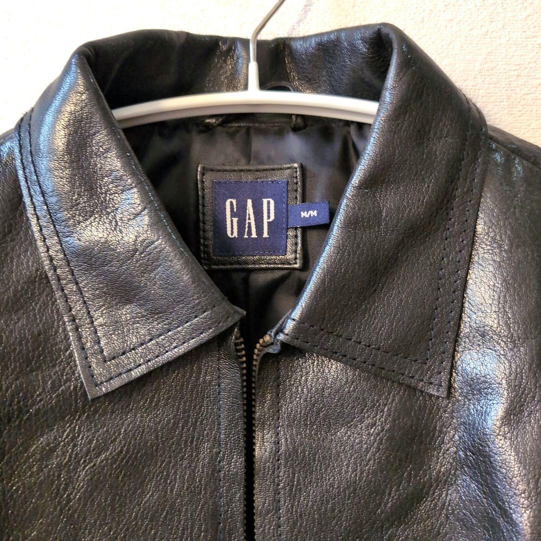OLD GAP ギャップ シングルレザージャケット ブラック ヴィンテージ