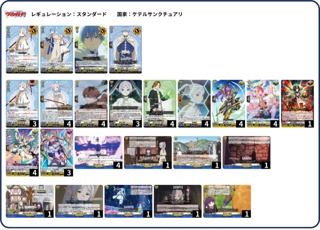 ヴァンガード ケテルサンクチュアリ　フリーレン　デッキ