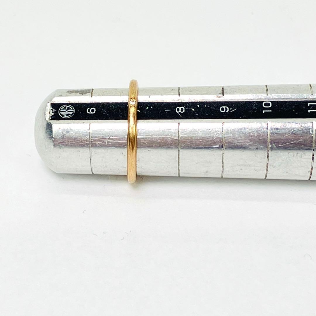 ☆のん☆のん☆ アガット K10 ダイヤモンド付リング D:0.005ct