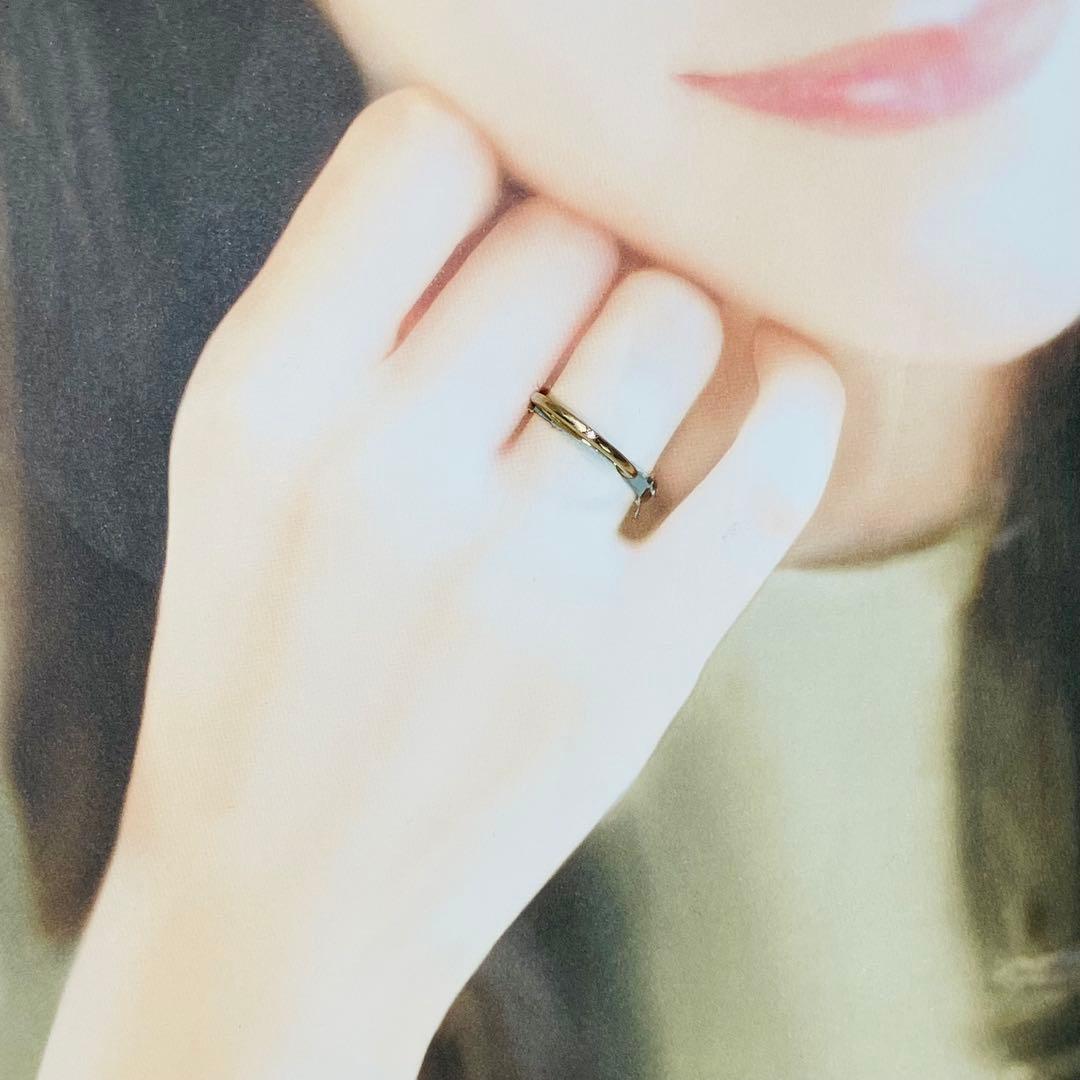 ☆のん☆のん☆ アガット K10 ダイヤモンド付リング D:0.005ct