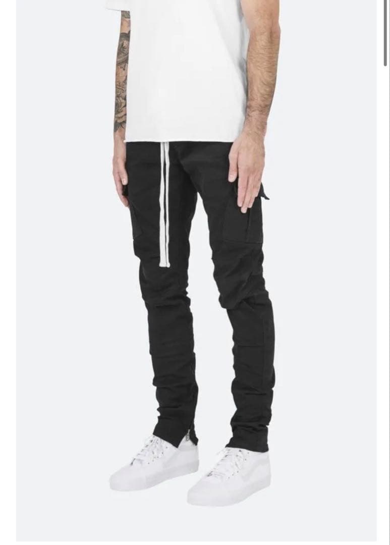 ミニマル mnmlブラックカーゴパンツ