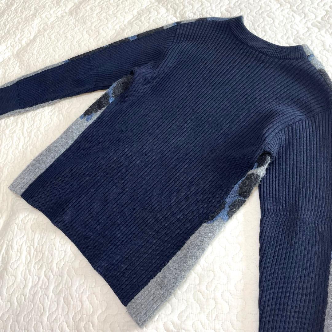 sacai luck レオパードニットセーター　ウール混合　アルパカ混合