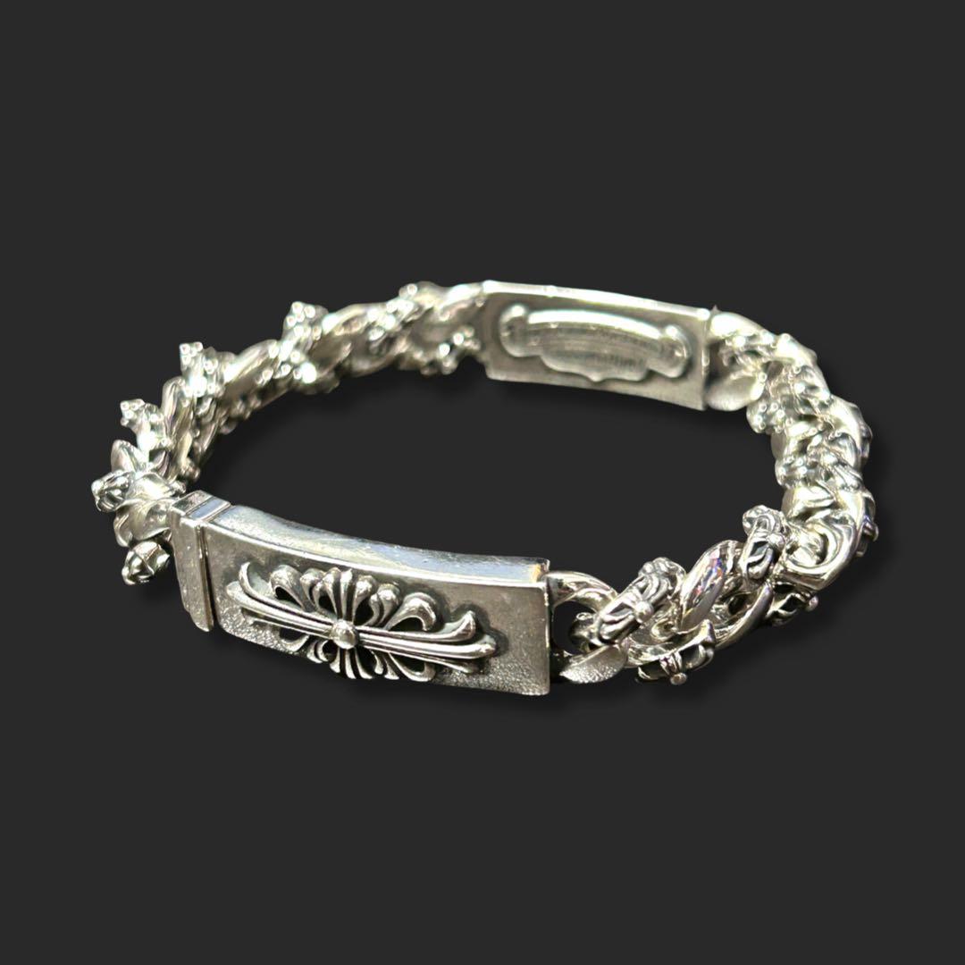 シルバー925 フローラルクロス&ダガー ハーフチェーンブレスレット