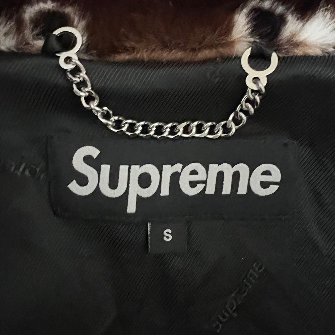 早い者勝ち　美品　Supreme ファージャケット　ブラウン　ペイズリー柄