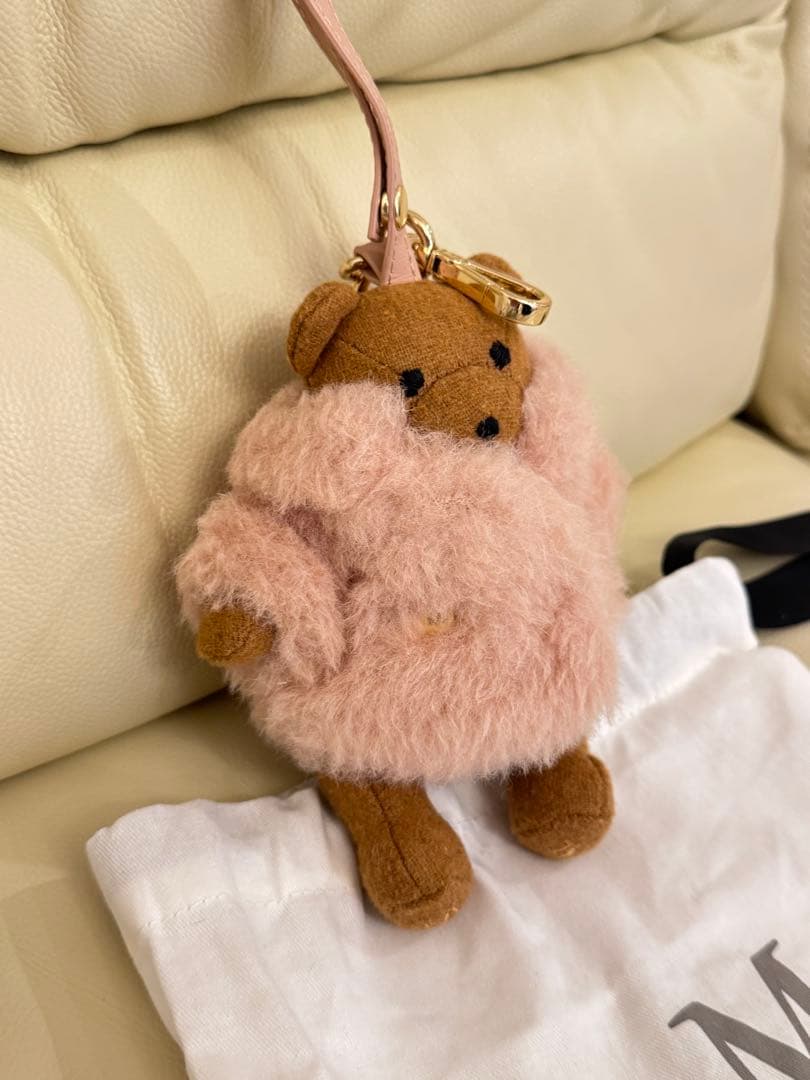 MAX Mara テディーベアーキーホルダー（ピンクベージュ）