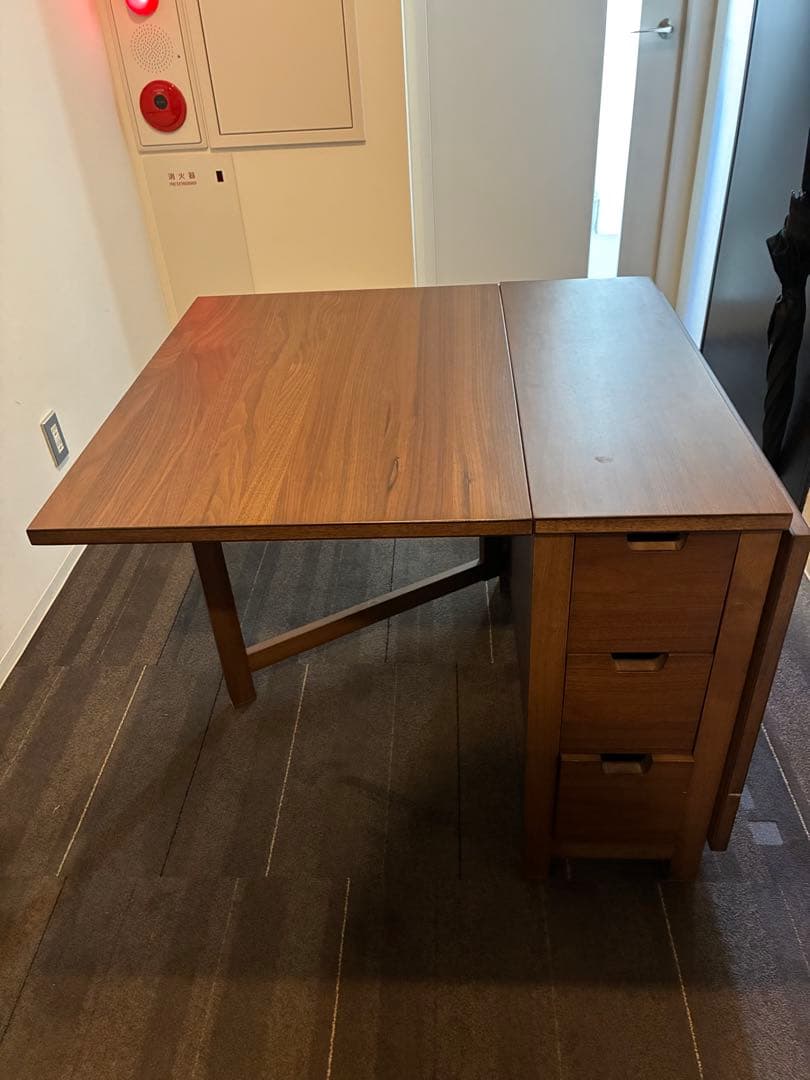 た*き様 収納付き木製バタフライテーブル