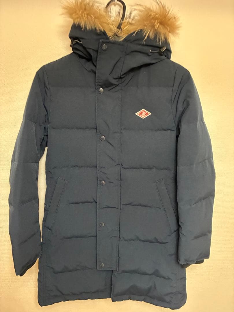 DANTON ネイビー ダウン　コート　34