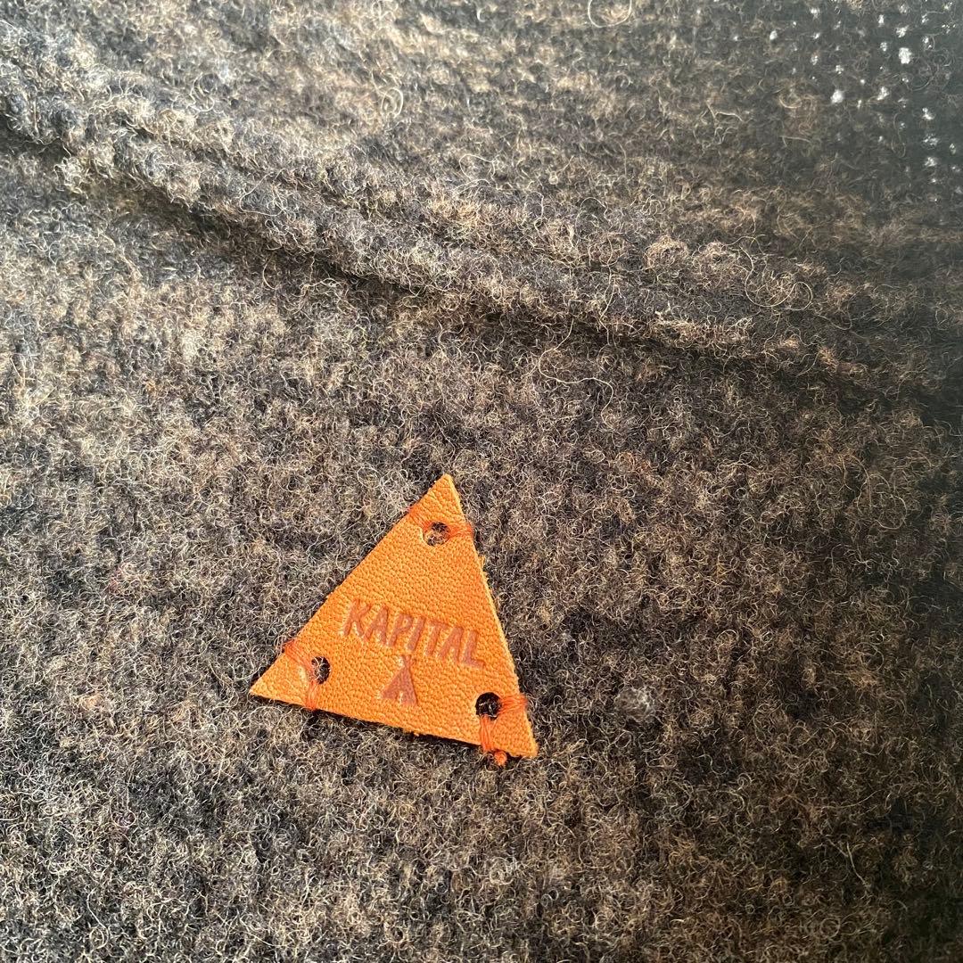 【キャピタル】⛄️様ニットジャケット　ブルゾン　ウール　ダークブラウン　1 日本製