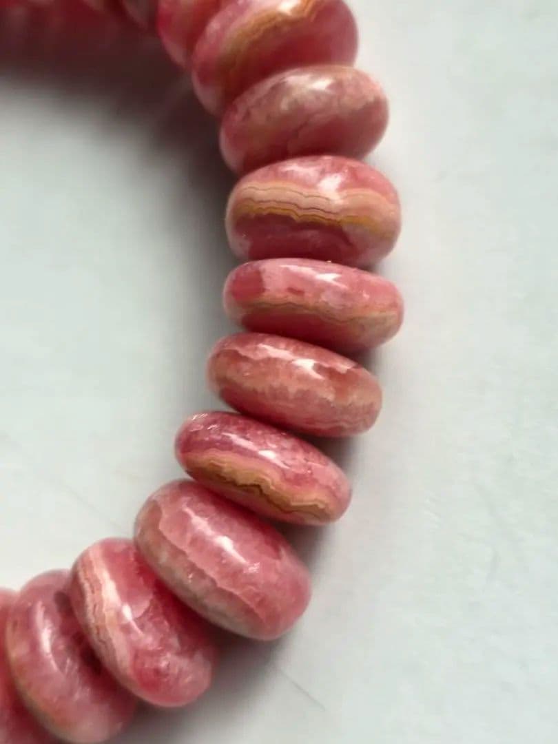 BIGサイズ✨ボタンカット　バラ色の愛の石　インカローズ