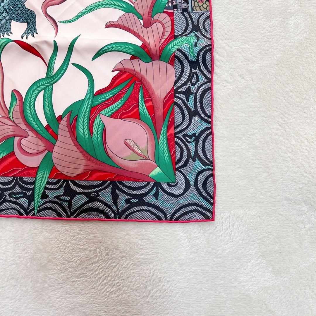 エルメス HERMES カレ90 ザンベジ川の行進 シルク　スカーフ