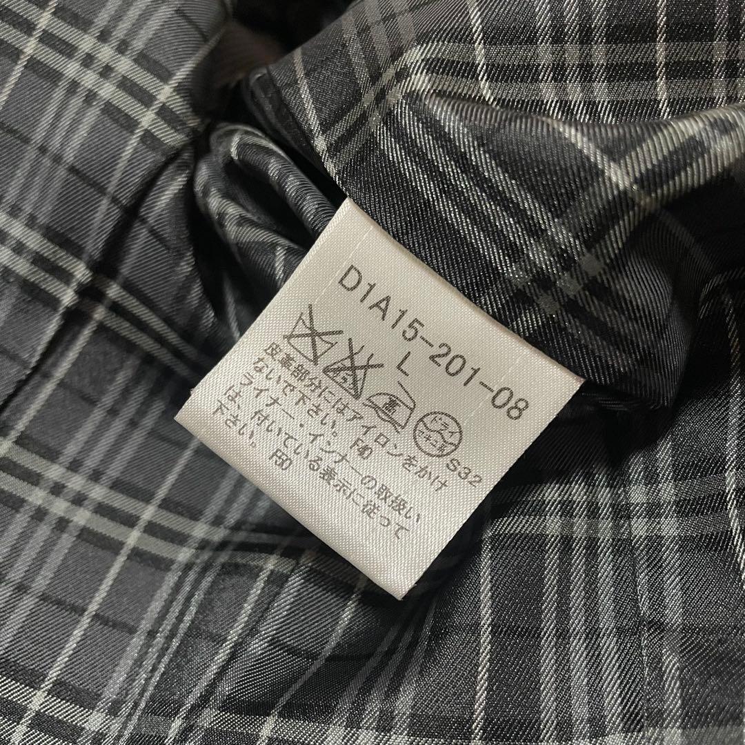 極美品✨バーバリーブラックレーベル トレンチコートLグレー ライナー付 チェック