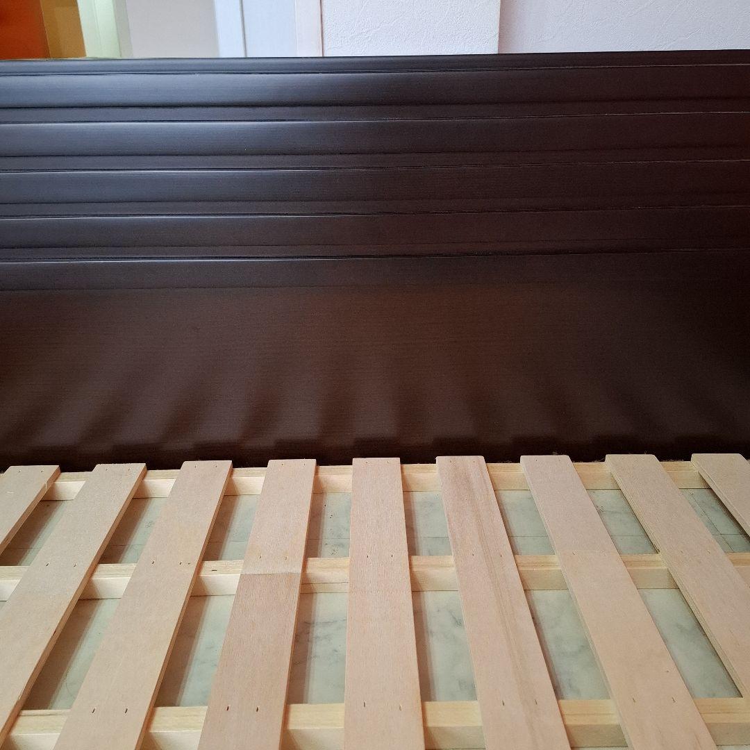 木製ダブルベッドフレーム スラット式